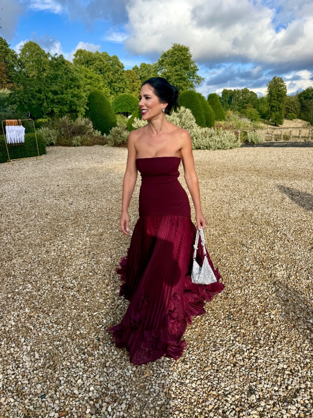 Merlot floral gown